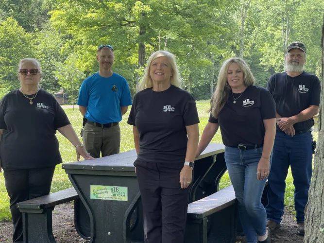 Recycled table donated to park